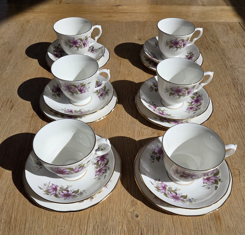 Vintage bone china - bone, set,