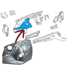 Mercedes E-Class W124 interior fender wheelhouse inside front right fender inside