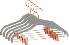 12Pc Velvet Hangers with Clips