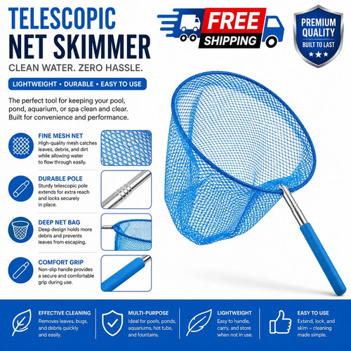 Extendable fishing net - fishing,