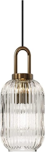 Ribbed glass pendant light - ribbed, –