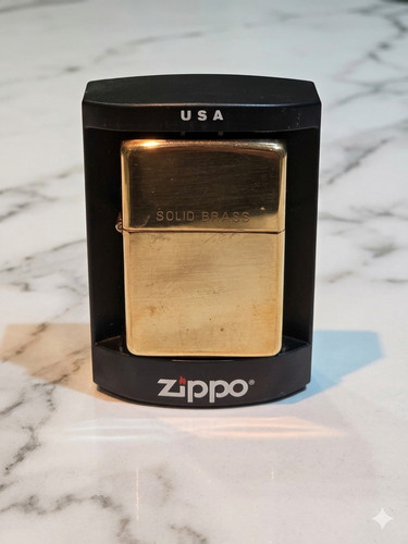 Zippo boxed solid brass pocket - boxed,