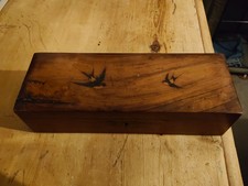 antique inlaid wooden trinket