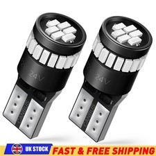 AUXITO 2x Pure Red T10 3014 24-SMD LED Light Bulb 194 168 2825 175 W5W 192