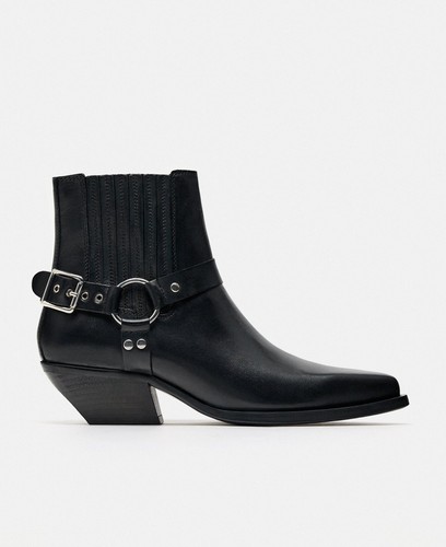 100 zara woman black leather - £100,
