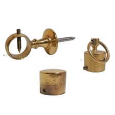 Stairs Handrail Holder Brass End Piece Wall Mount Old