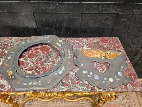 Antique papier mache - , inlay