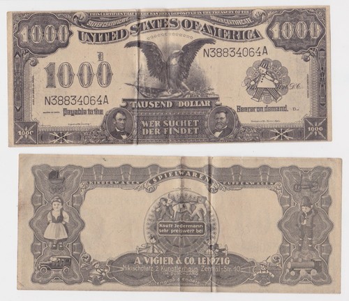 Advertising banknote 1000 - advertising,
