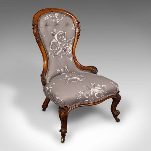 Antique button back salon - button,