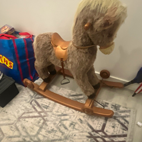 Plush rocking horse - plush,