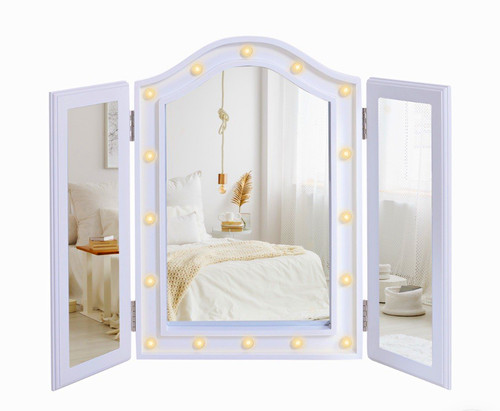 Hollywood led tri fold vanity - led, tri-fold