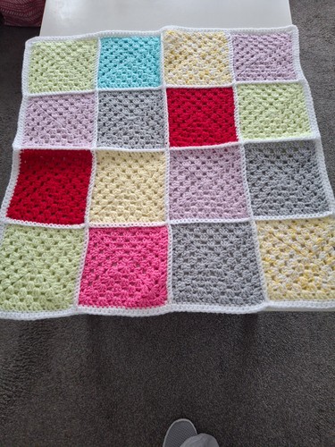 Hand made crochet lap blanket - hand,