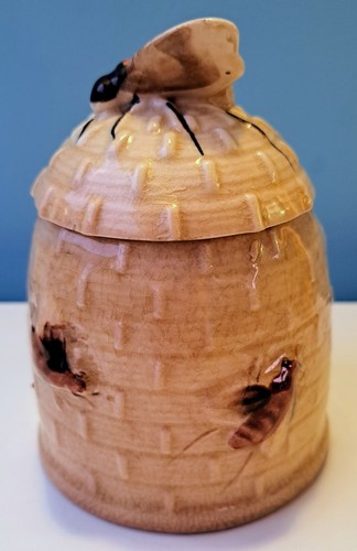 Vintage ceramic honey pot - vintage, bee