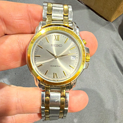 Seiko kinetic two tone - seiko,
