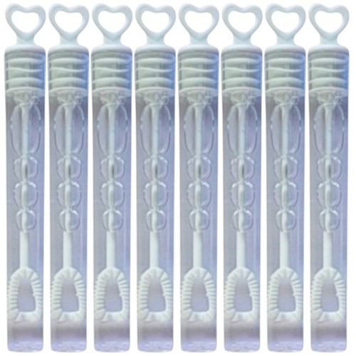 White heart bubble - white, tubes