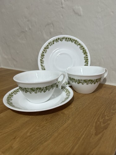 Pair vintage corelle tea - of,