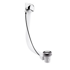 Bathroom Pop-Up Bath Waste & Overflow Black Chrome Modern Round Click Clack