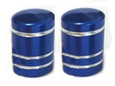 2x Metallic BLUE Metal Steel