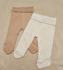 2x Baby Legging Trousers  - Organic  - 1-2 Months