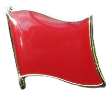 Red Flag Pin Badge Socialist Socialism Communist Symbol Labour Brooch