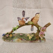 Crown Staffordshire J.T.Jones Bone China Two Birds On A Branch Figurine
