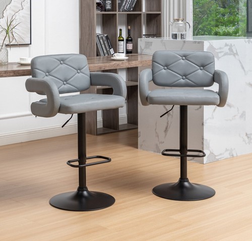 Set grey bar stools - 2, plush