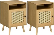 Bedside Cabinets x 2 Pair of Bedroom Table Nightstands Storage Units