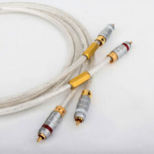 QED 6N OCC Silver Plated HiFi RCA Cable AMP Audio Signature Interconnect Cord