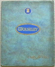 WOLSELEY CARS Sales Brochure