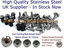 Yamaha TZR 250 1989-1997 3MA Stainless Fairing & Screen Bolts Wellnut Kit