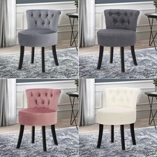 Velvet/Linen Vanity Stool