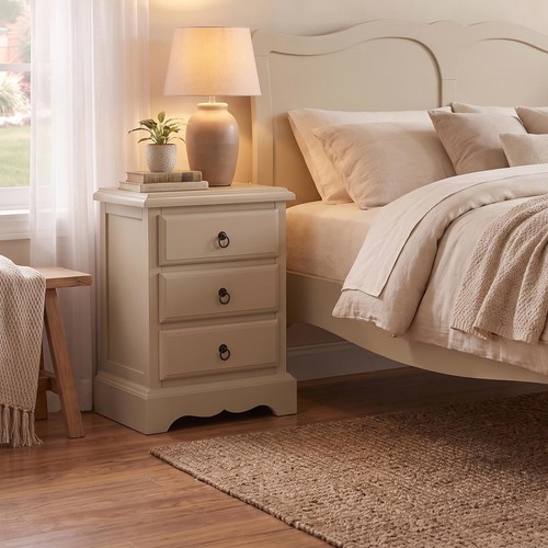 French drawer bedside table - bedside,