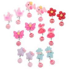  Childrens Earrings Children's Jewelry Clip on Cute Cartoon Clips