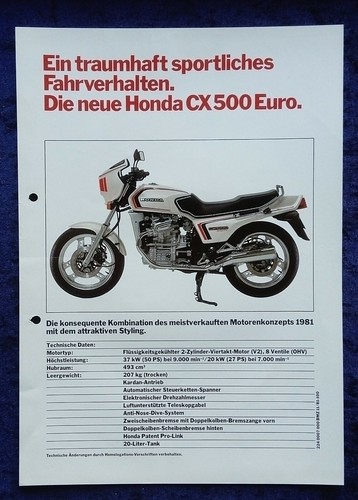 Honda 500 euro brochure - euro,