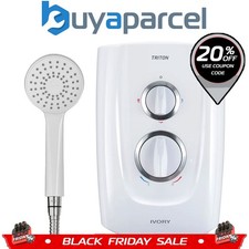 Triton Ivory 5 8.5 9.5 10.5KW White Electric Shower Fast Fit T80Z Ivory Riya T5