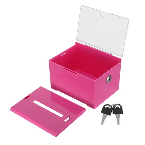 Pink acrylic ballot - box, with