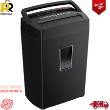 Commercial Paper Shredder 12 Sheet Cross Cut Heavy Duty Industrial Home office