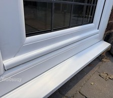 800mm weather bar white with fixings and end caps