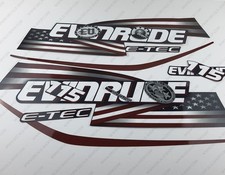 Evinrude 115 hp ETEC 2007-2017 USA Flag Blue Cowl outboard engine decals set
