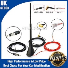 Car Universal Roof Mount Active Amplified DAB + FM Radio Aerial Antenna Mast