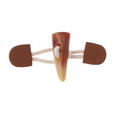 Leather Horn Toggle Closure Buttons Coat for Jacket Duffle Clothes Sewing DIY