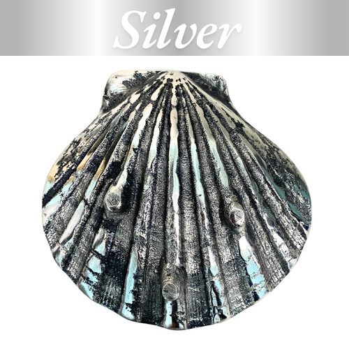 Metal sea shell decor - metal,