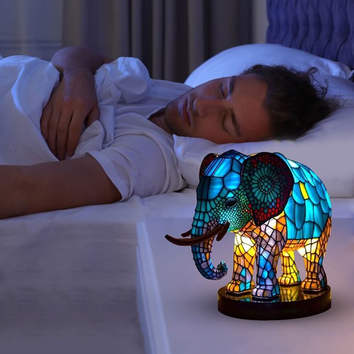 Stained glass animal night - stained,