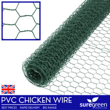 Suregreen PVC coated Galvanised Chicken/Rabbit Wire, different sizes and gauges