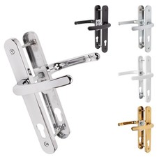 Upvc door handle pair - upvc, sprung