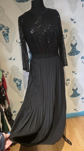Beautiful black sequin - black,