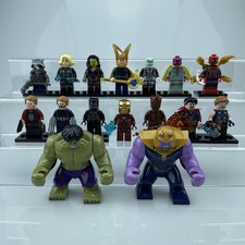 Custom Lego Marvel Avengers Super Hero Thor Iron Man Hulk Hero Mini figures Toy
