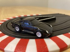 tomy afx slot car Ho Porsche 959 Black With white Wheels Used