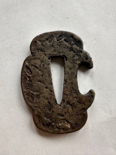 Copper tsuba for short sword - short,