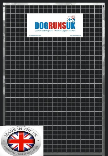 Galvanised mesh dog run - galvanised,